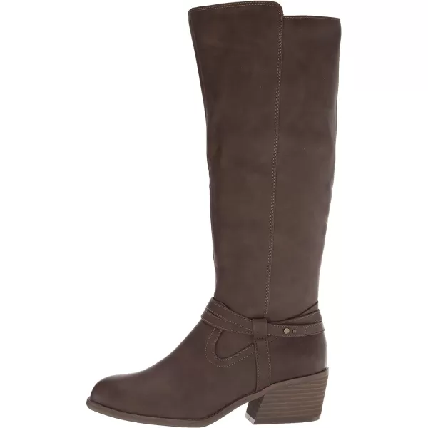imageDr Scholls Shoes Womens Liberate Faux Leather Riding KneeHigh BootsChestnut Synthetic