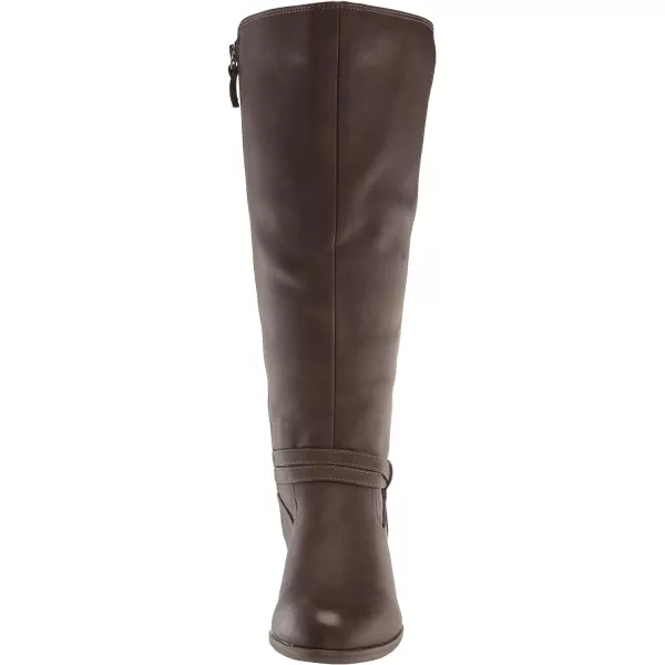 imageDr Scholls Shoes Womens Liberate Faux Leather Riding KneeHigh BootsChestnut Synthetic