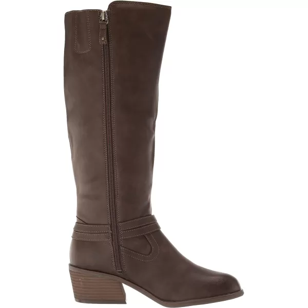 imageDr Scholls Shoes Womens Liberate Faux Leather Riding KneeHigh BootsChestnut Synthetic