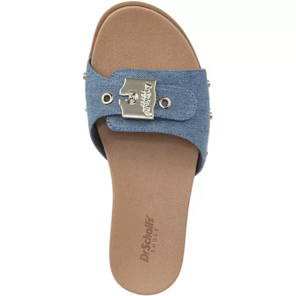 imageDr Scholls Shoes Womens Nice Iconic Flat SandalBlue Denim
