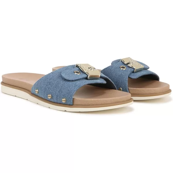 imageDr Scholls Shoes Womens Nice Iconic Flat SandalBlue Denim