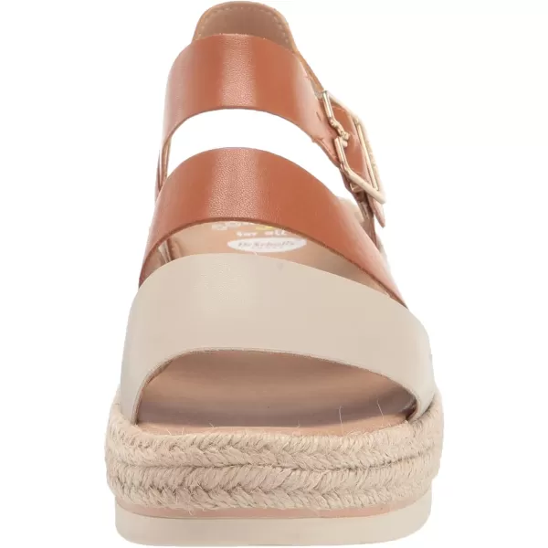 imageDr Scholls Shoes Womens Once Twice Espadrille Platform Wedge SandalHoney Brown Smooth