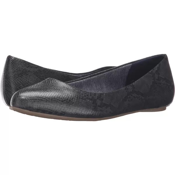 imageDr Scholls Shoes Womens Really Ballet FlatDark Grey Oppel Snake