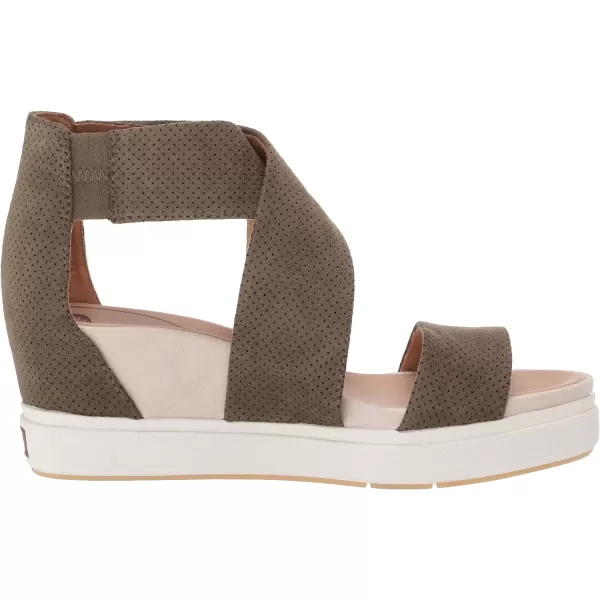 imageDr Scholls Shoes Womens Sheena Wedge SandalMoss Green Microfiber Perforated