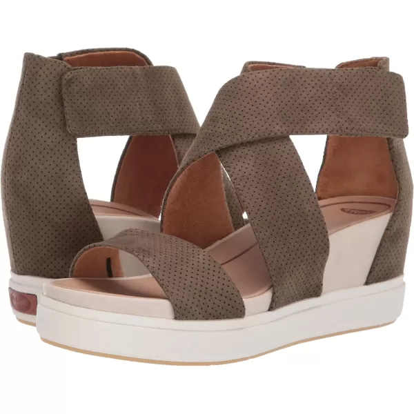 imageDr Scholls Shoes Womens Sheena Wedge SandalMoss Green Microfiber Perforated