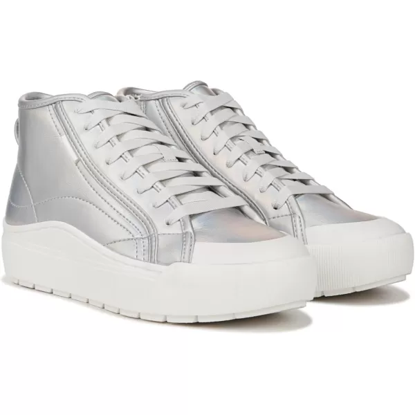 imageDr Scholls Shoes Womens Time Off Hi2 SneakerSilver Grey Metallic Foil