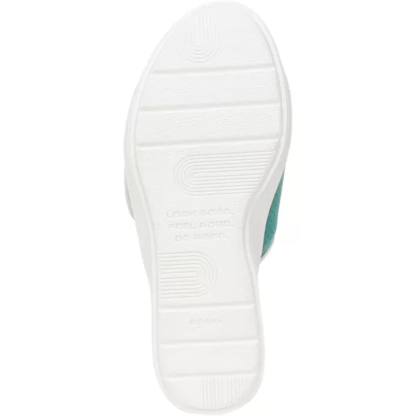imageDr Scholls Shoes Womens Time Off Set Slide SandalCourt Green Microfiber