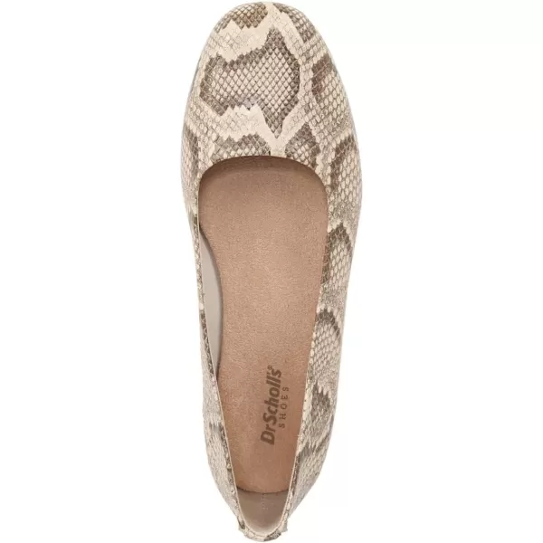 imageDr Scholls Shoes Womens Wexley Slip On Ballet Flat LoaferTaupe Snake Print