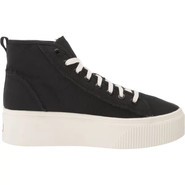 imageDr Scholls Shoes Womens for Now Hi High Top Platform Lace Up Retro Fashion SneakerBlack Canvas