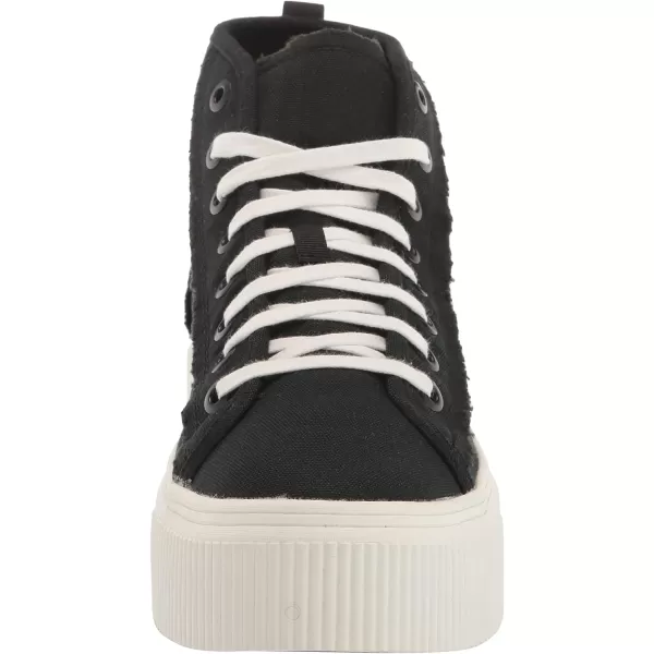 imageDr Scholls Shoes Womens for Now Hi High Top Platform Lace Up Retro Fashion SneakerBlack Canvas