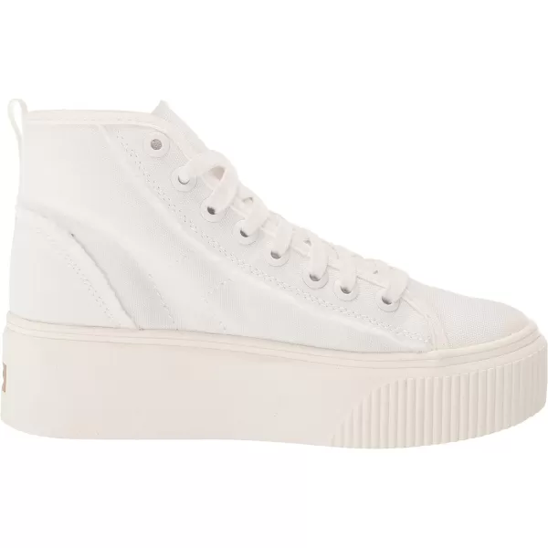 imageDr Scholls Shoes Womens for Now Hi High Top Platform Lace Up Retro Fashion SneakerWhite Canvas