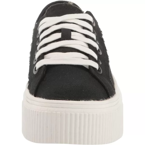 imageDr Scholls Shoes Womens for Now Platform Lace Up Retro Fashion SneakerBlack Canvas