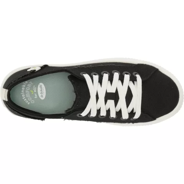 imageDr Scholls Shoes Womens for Now Platform Lace Up Retro Fashion SneakerBlack Canvas