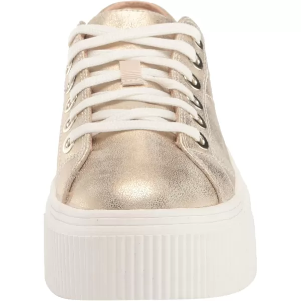 imageDr Scholls Shoes Womens for Now Platform Lace Up Retro Fashion SneakerLt Gold Metallic