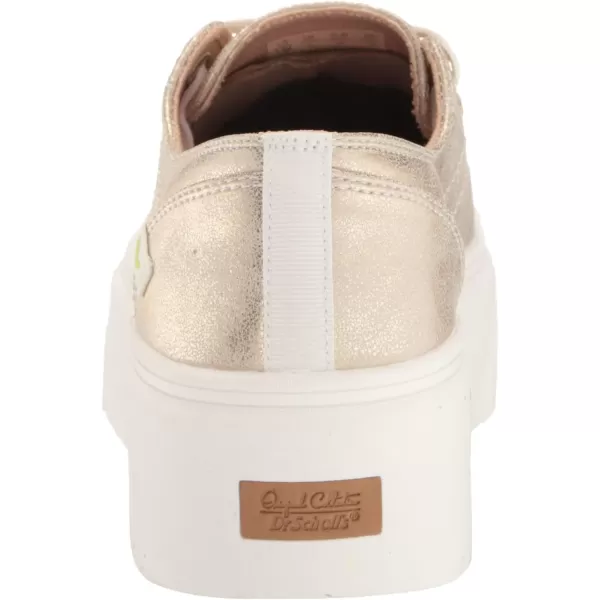 imageDr Scholls Shoes Womens for Now Platform Lace Up Retro Fashion SneakerLt Gold Metallic