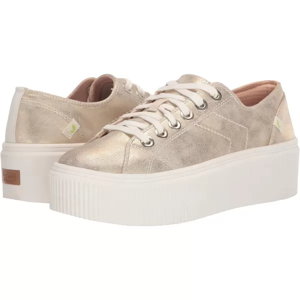 imageDr Scholls Shoes Womens for Now Platform Lace Up Retro Fashion SneakerLt Gold Metallic