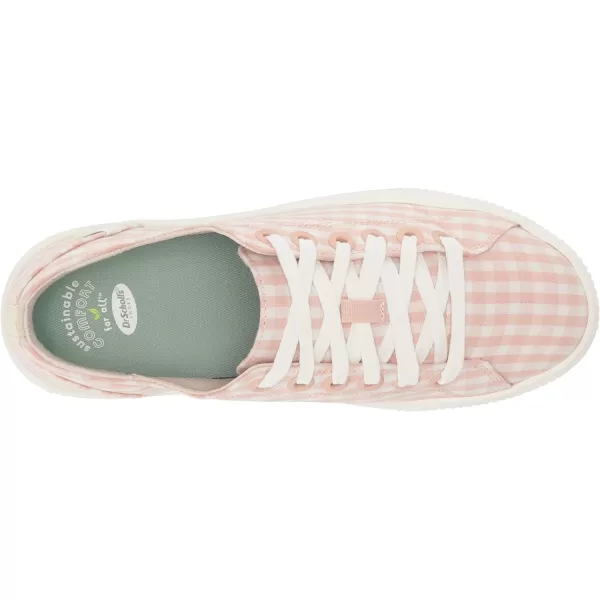 imageDr Scholls Shoes Womens for Now Platform Lace Up Retro Fashion SneakerPink Clay Gingham