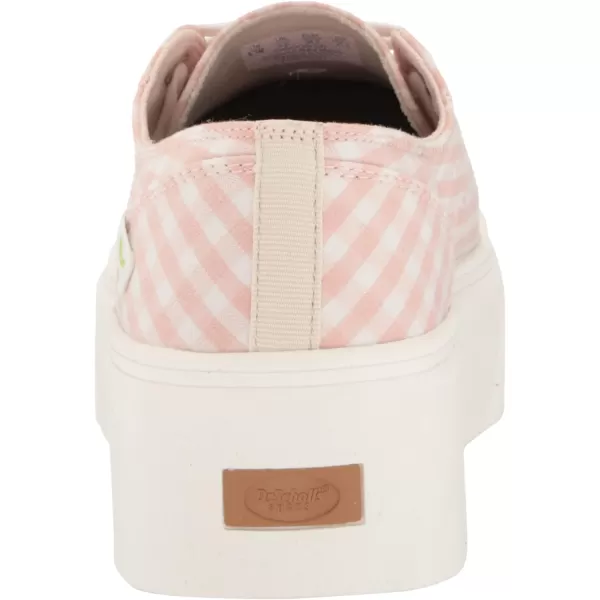 imageDr Scholls Shoes Womens for Now Platform Lace Up Retro Fashion SneakerPink Clay Gingham