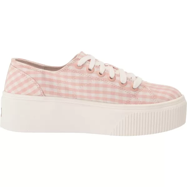 imageDr Scholls Shoes Womens for Now Platform Lace Up Retro Fashion SneakerPink Clay Gingham