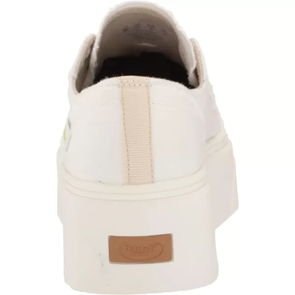 imageDr Scholls Shoes Womens for Now Platform Lace Up Retro Fashion SneakerWhite Canvas