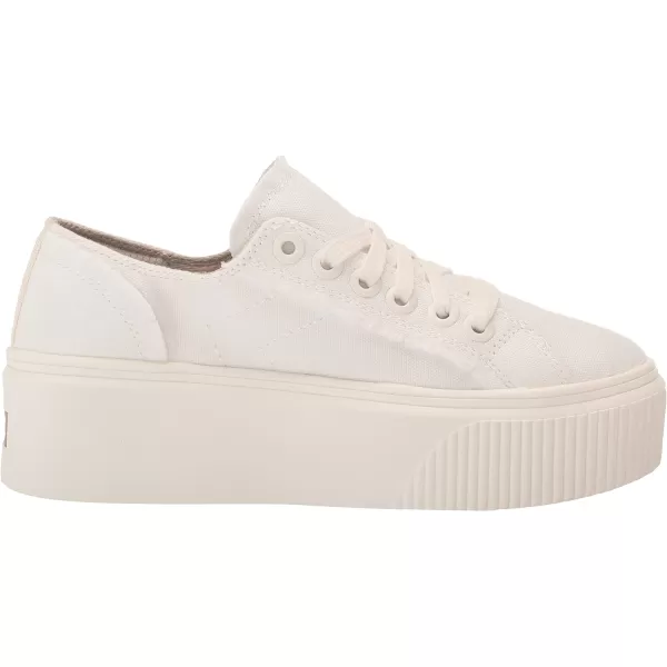 imageDr Scholls Shoes Womens for Now Platform Lace Up Retro Fashion SneakerWhite Canvas