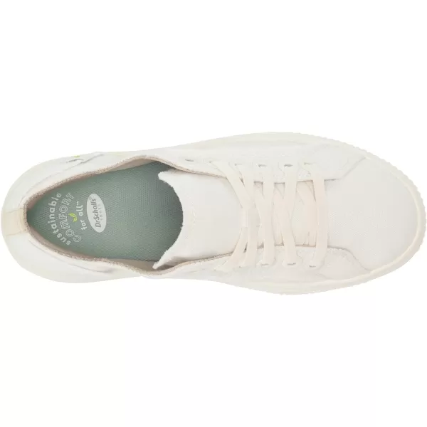 imageDr Scholls Shoes Womens for Now Platform Lace Up Retro Fashion SneakerWhite Canvas