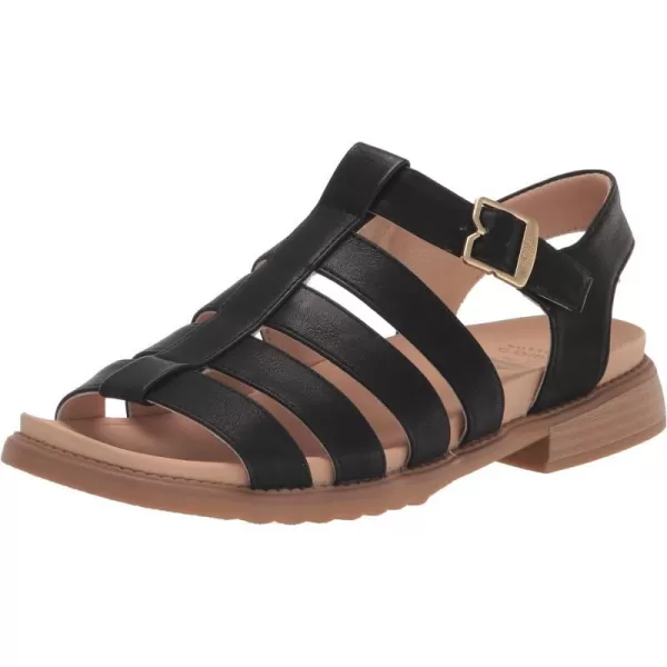 imageDr Scholls Shoes Womens A Ok Flat SandalBlack Smooth