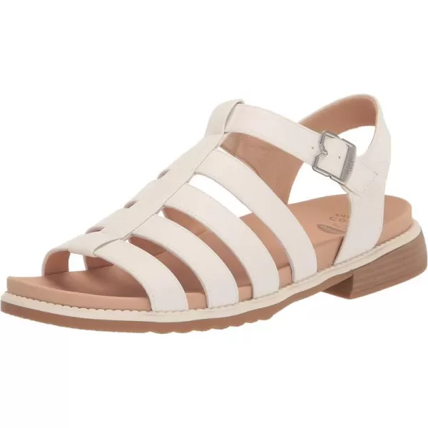 imageDr Scholls Shoes Womens A Ok Flat SandalWhite Smooth
