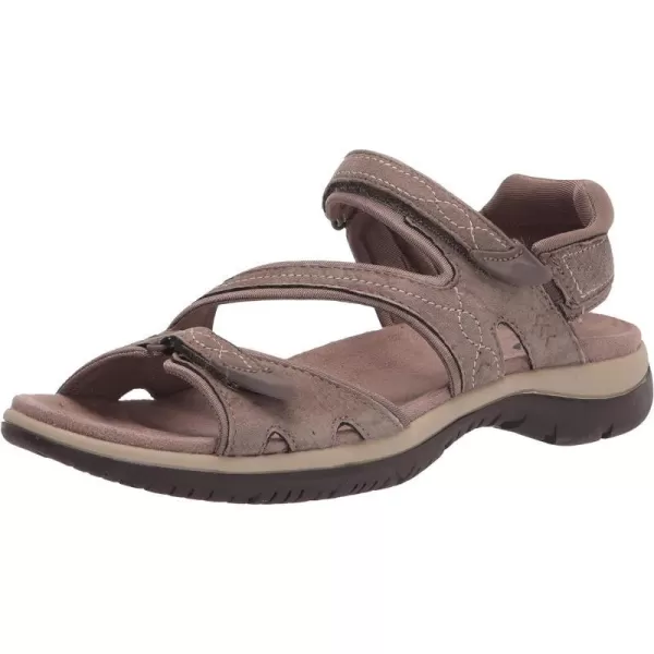 imageDr Scholls Shoes Womens Adelle Sporty Adjustable Footbed SandalMalt Taupe Suede