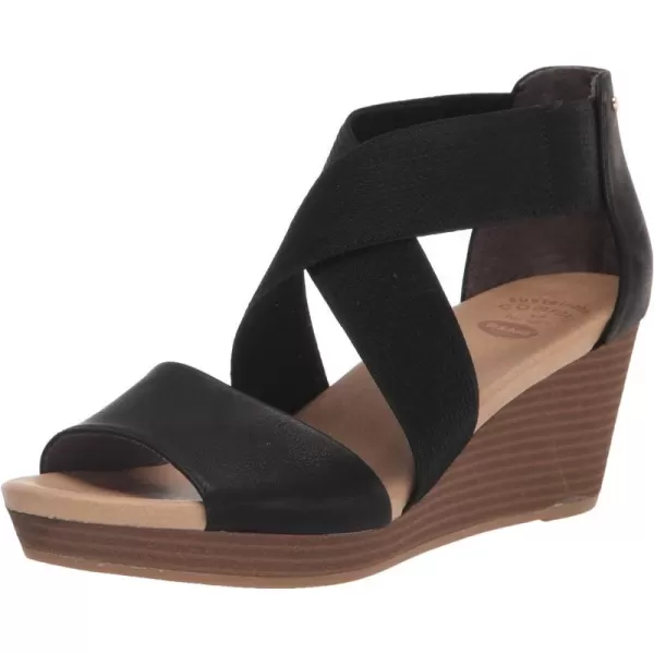 imageDr Scholls Shoes Womens Barton Band Wedge SandalBlack Smooth