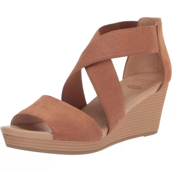 imageDr Scholls Shoes Womens Barton Band Wedge SandalBrown Microfiber