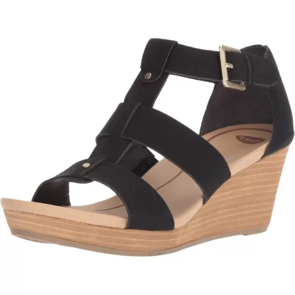 imageDr Scholls Shoes Womens Barton Wedge Platform SandalBlack Snake Print