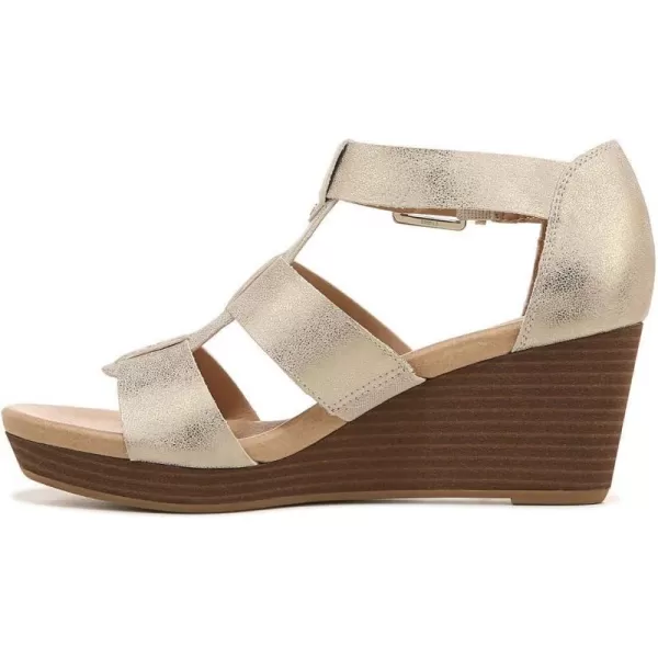 imageDr Scholls Shoes Womens Barton Wedge Platform SandalGold Metallic