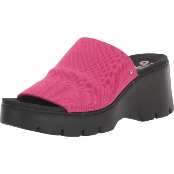 imageDr Scholls Shoes Womens Check Doubts Slide SandalPink Fabric