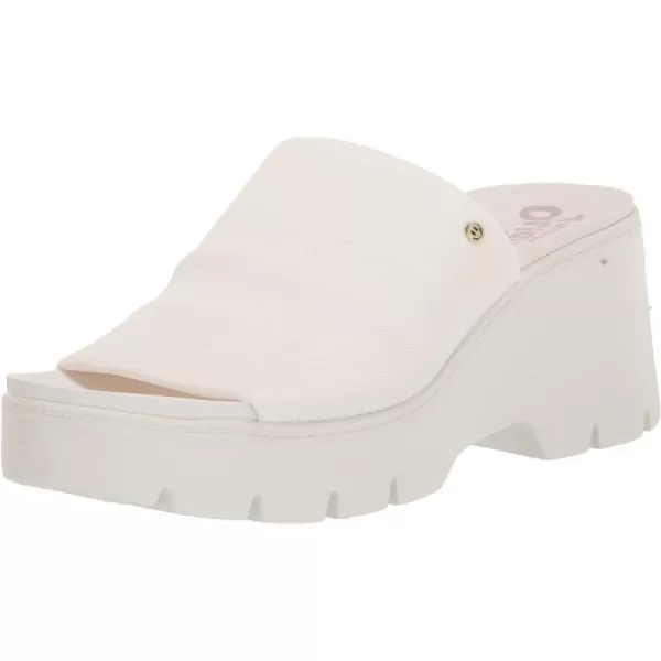 imageDr Scholls Shoes Womens Check Doubts Slide SandalWhite Fabric