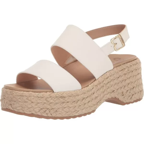 imageDr Scholls Shoes Womens Delaney Espadrille Wedge SandalWhite Smooth