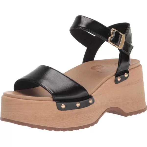 imageDr Scholls Shoes Womens Dubline Platform Wedge SandalBlack Smooth