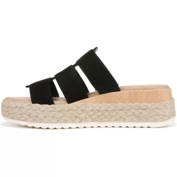 imageDr Scholls Shoes Womens Electric Espadrille Sandal WedgeBlack Microfiber