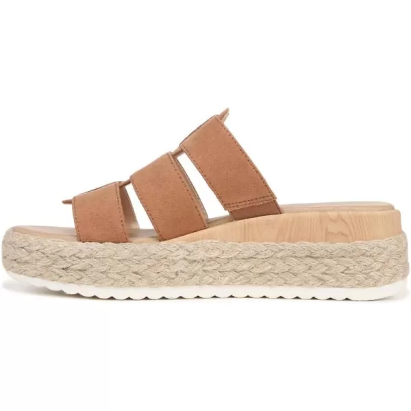 imageDr Scholls Shoes Womens Electric Espadrille Sandal WedgeChip Brown Microfiber