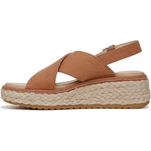 imageDr Scholls Shoes Womens Ember Espadrille Sandal WedgeChip Brown Microfiber