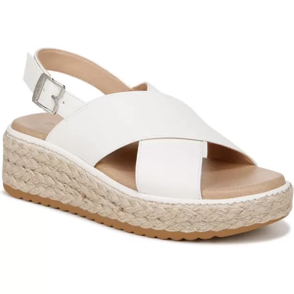 imageDr Scholls Shoes Womens Ember Espadrille Sandal WedgeWhite Smooth