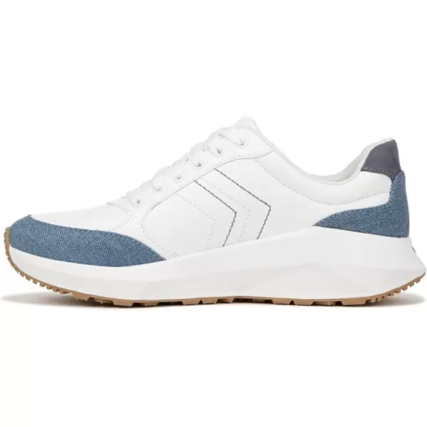 imageDr Scholls Shoes Womens Hannah Retro Lace Up Fashion SneakerWhite Blue Denim