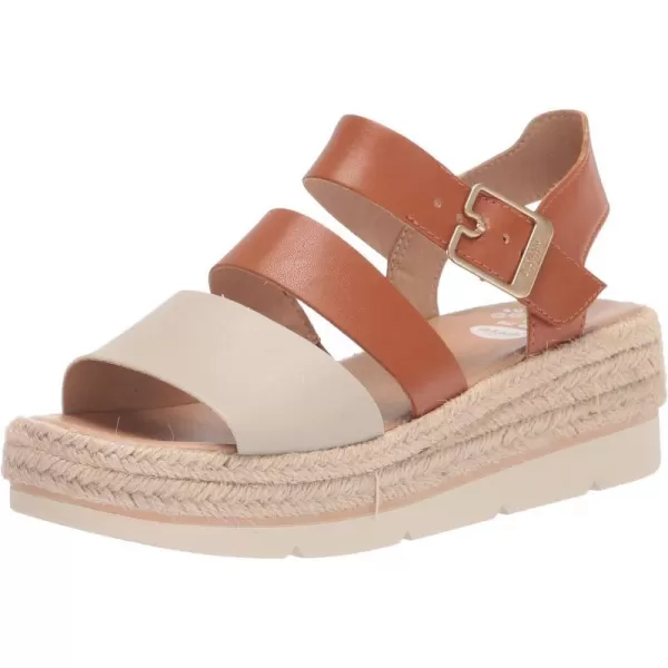 imageDr Scholls Shoes Womens Once Twice Espadrille Platform Wedge SandalHoney Brown Smooth