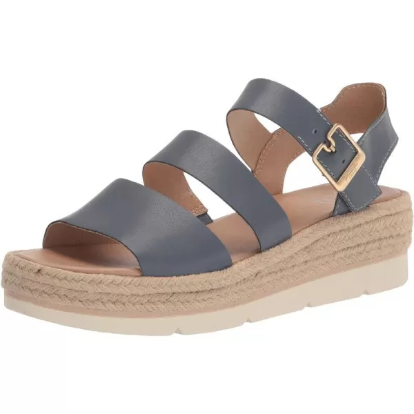 imageDr Scholls Shoes Womens Once Twice Espadrille Platform Wedge SandalOxide Blue Smooth