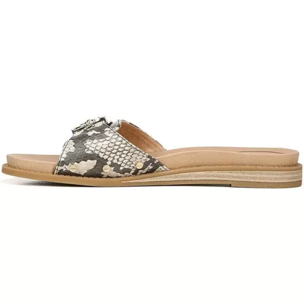 imageDr Scholls Shoes Womens Originalist Slide Flat SandalBlack White Snake Print