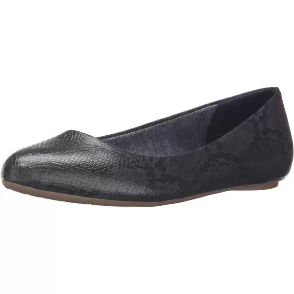 imageDr Scholls Shoes Womens Really Ballet FlatDark Grey Oppel Snake