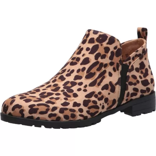 imageDr Scholls Shoes Womens Rollin Ankle BootTan Black Leopard Microfiber