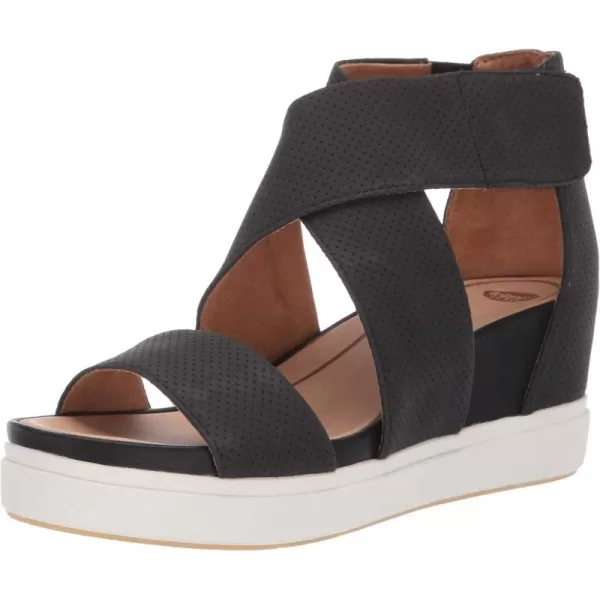 imageDr Scholls Shoes Womens Sheena Platform Wedge SandalBlack Smooth