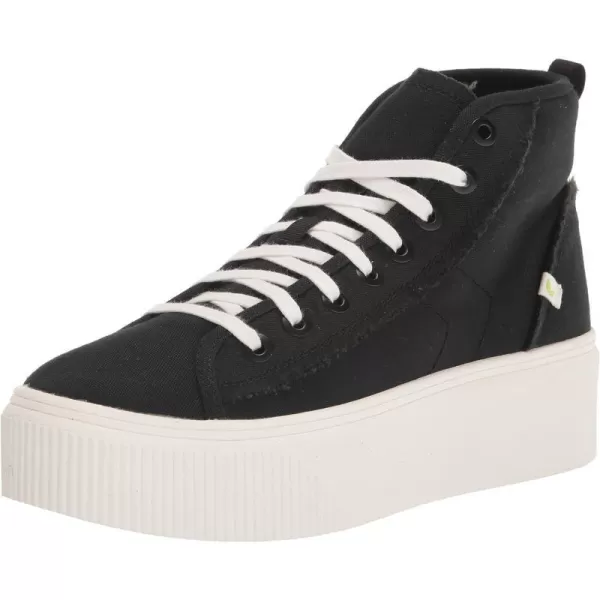 imageDr Scholls Shoes Womens for Now Hi High Top Platform Lace Up Retro Fashion SneakerBlack Canvas