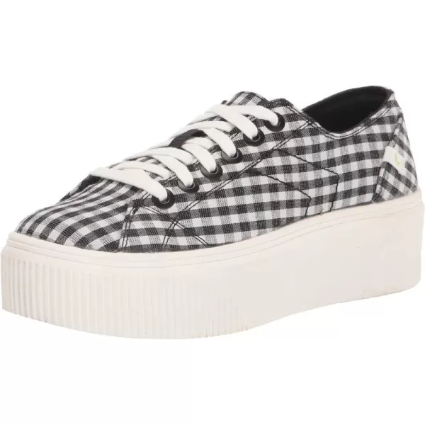 imageDr Scholls Shoes Womens for Now Platform Lace Up Retro Fashion SneakerBlack Gingham Fabric